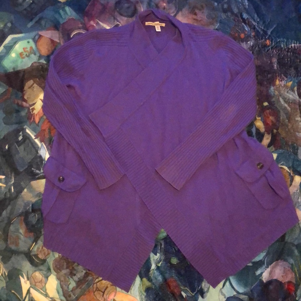 Purple cardigan